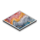 Pastel Dream Agate Diamond Shaped Canvas Art Print Calming Earth Tones Mineral Wall Decor Elegant Bedroom Housewarming Gift