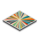 Kaleidoscope Burst Three Diamond Shaped Canvas Embossed Print bold abstract colorful explosion modern home decor housewarming gift