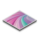Dream Swirl Diamond Shaped Canvas Embossed Print soft pastel pink green abstract wall decor modern teen girl room unique aesthetic print