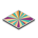 Radiant Color Wheel Diamond Shaped Canvas Art Print Modern pop abstract retro burst design bright living room wall accent decor