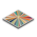 Radiant Energy Burst Diamond Shaped Canvas Art Print vibrant explosion of color modern abstract decor perfect living room focal wall piece