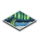 Poison Frog In The Arctic, Whimsical Wall Art, Diamond Shaped Wall Art, Whimsical Boho Decor