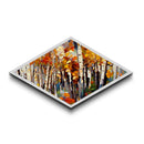 Diamond Shaped Large Birch Trees Canvas Print Boho Wall Decor Autumn Birch Forest  Art Silver Birch Trees Wall Decor Wall Art Fall
