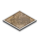 Albuquerque Diamond Shaped City Map, Custom Diamond Shaped Wall Art, City Map Canvas