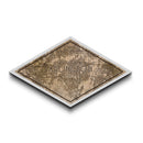 Arlington Diamond Shaped City Map, Custom Diamond Shaped Wall Art, City Map Canvas