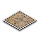 Berlin - Germany Diamond Shaped City Map, Custom Diamond Shaped Wall Art, City Map Canvas