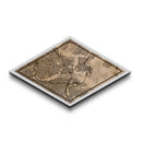 Boston Diamond Shaped City Map, Custom Diamond Shaped Wall Art, City Map Canvas