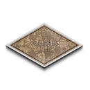 Columbus Diamond Shaped City Map, Custom Diamond Shaped Wall Art, City Map Canvas