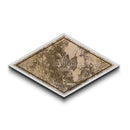 Jaipur - India Diamond Shaped City Map, Custom Diamond Shaped Wall Art, City Map Canvas