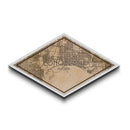 Long Beach Diamond Shaped City Map, Custom Diamond Shaped Wall Art, City Map Canvas