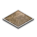 Mesa Diamond Shaped City Map, Custom Diamond Shaped Wall Art, City Map Canvas