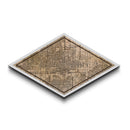 Oklahoma City Diamond Shaped City Map, Custom Diamond Shaped Wall Art, City Map Canvas