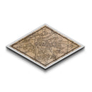 Prague - Czech Republic Diamond Shaped City Map, Custom Diamond Shaped Wall Art, City Map Canvas