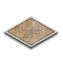 Saint Petersburg - Russia Diamond Shaped City Map, Custom Diamond Shaped Wall Art, City Map Canvas