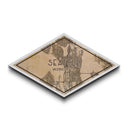 Seatle Diamond Shaped City Map, Custom Diamond Shaped Wall Art, City Map Canvas