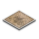 Sofia - Bulgaria Diamond Shaped City Map, Custom Diamond Shaped Wall Art, City Map Canvas