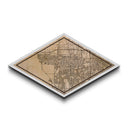 West Valley City Diamond Shaped City Map, Custom Diamond Shaped Wall Art, City Map Canvas