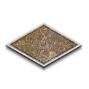 Bangkok - Thailand Diamond Shaped City Map, Custom Diamond Shaped Wall Art, City Map Canvas