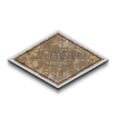 Denver Diamond Shaped City Map, Custom Diamond Shaped Wall Art, City Map Canvas