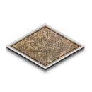 Fort Worth Diamond Shaped City Map, Custom Diamond Shaped Wall Art, City Map Canvas