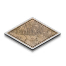Hamburg - Germany Diamond Shaped City Map, Custom Diamond Shaped Wall Art, City Map Canvas