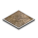 Houston Diamond Shaped City Map, Custom Diamond Shaped Wall Art, City Map Canvas
