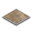 Vienna - Austria Diamond Shaped City Map, Custom Diamond Shaped Wall Art, City Map Canvas
