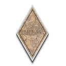 Hamburg - Germany Diamond Shaped Travel Poster, Custom Diamond Shaped Wall Art, City Map Canvas