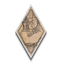 Hong Kong Diamond Shaped Travel Poster, Custom Diamond Shaped Wall Art, City Map Canvas