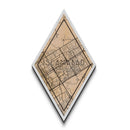 Islamabad - Pakistan Diamond Shaped Travel Poster, Custom Diamond Shaped Wall Art, City Map Canvas