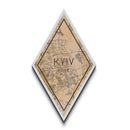 Kyiv - Ukraine Diamond Shaped Travel Poster, Custom Diamond Shaped Wall Art, City Map Canvas