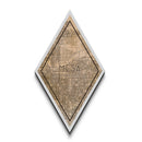 Mesa Diamond Shaped Travel Poster, Custom Diamond Shaped Wall Art, City Map Canvas