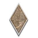 Minneapolis Diamond Shaped Travel Poster, Custom Diamond Shaped Wall Art, City Map Canvas