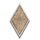 Moscow - Russia Diamond Shaped Travel Poster, Custom Diamond Shaped Wall Art, City Map Canvas