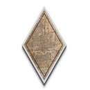 Oklahoma City Diamond Shaped Travel Poster, Custom Diamond Shaped Wall Art, City Map Canvas