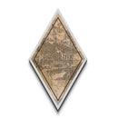 Phoenix Diamond Shaped Travel Poster, Custom Diamond Shaped Wall Art, City Map Canvas