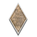 Sacramento Diamond Shaped Travel Poster, Custom Diamond Shaped Wall Art, City Map Canvas