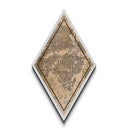 Arlington Diamond Shaped Travel Poster, Custom Diamond Shaped Wall Art, City Map Canvas