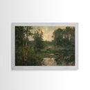 Early American Landscape Painting Framed Canvas Print | Oil Painting Print | Metal Art | Landscape Painting | Living Room Art | Home Decor
