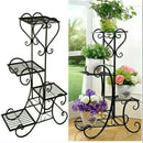 4-Tier Metal Plant Stand Indoor Outdoor