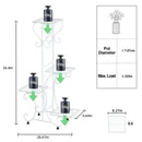 4-Tier Metal Plant Stand Indoor Outdoor