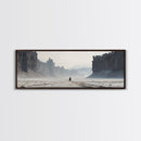 The Wanderer - Framed Canvas Print - Scifi Wall Art - Game Room Decor - Gamer Gift - Mancave Wall Art