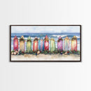 Christmas beach art, tropical Christmas decor, Christmas wall art, canvas print, beach Christmas decor, holiday wall art