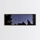 Huge Wall Art Time Lapse Photography Style Print, Panoramic Wall Art, Wood Framed Canvas, Farmhouse Decor, Unique Wall Art
