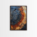 Tree Ring Framed Canvas Wall Art, Home Decor, Modern Farmhouse, Rustic and Eclectic, Kitsch Minimalist Home Decor, Living Room Wall Art
