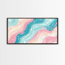 Retro 90s Style Wall Art, Bedroom Wall Decor, Aesthetic Decor, Vaporwave Wall Art, Pastel Shades Painting