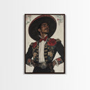 The Matador Painting Print, Chicano Art Framed Canvas Print, Traditional Mexican Wall Decor, Mexican Wall Art, Cultural Decor, Vibrant Decor