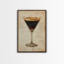 Espresso Martini Wall Art Canvas Print, Cocktail Painting, Cocktail Decor, Bar Decor, Bar Cart Art, Home Bar Wall Art, Kitchen Wall Art