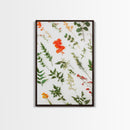 Boho Floral Botanical Wall Art Canvas Print, Minimalist Modern Farmhouse Home Decor, Living Room Wall Art, Bedroom Decor, Flower Print