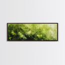 Moss Wall Art - Panoramic Canvas Print - Watercolor Painting of Green Moss